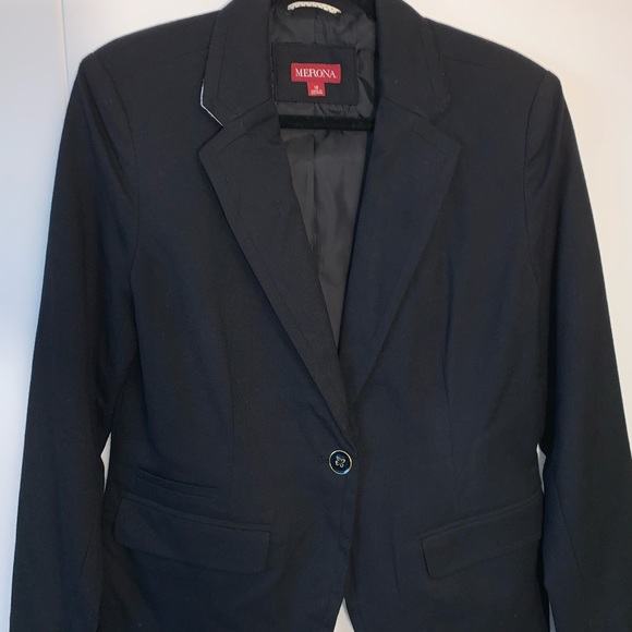 MERONA blazer black size 12 - Picture 2 of 5